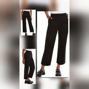 Gloria Vanderbilt SZ M Black Easy Pull On Tummy Control Cropped Pants W/Pockets